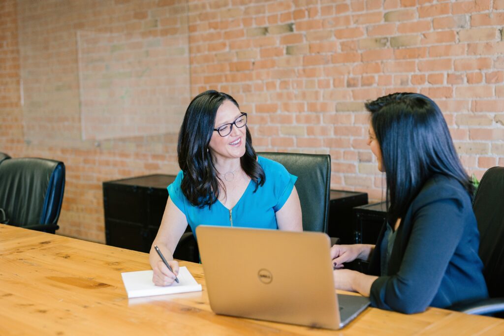 two women in a job interview