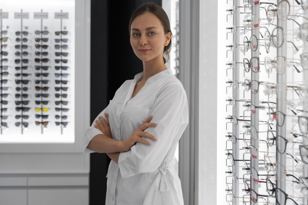 woman optician
