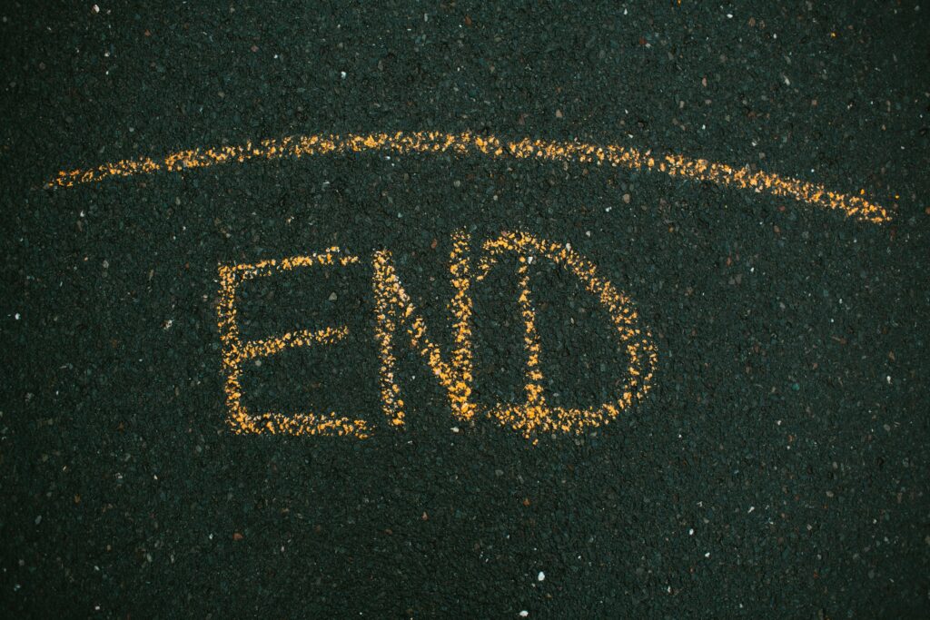 end written in chalk